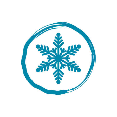 Freeze icon isolated on white background. Snowflake signのイラスト素材