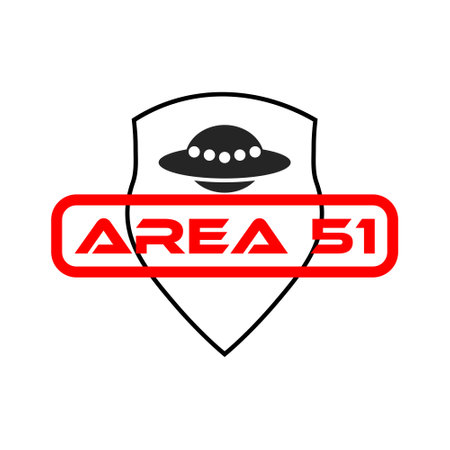 Area 51 icon isolated on white backgroundのイラスト素材