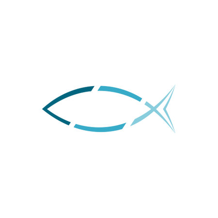 Fish simple icon isolated on white backgroundのイラスト素材