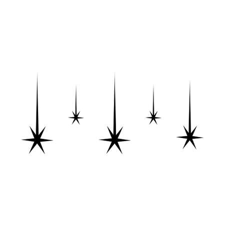 Falling stars icon isolated on white backgroundのイラスト素材