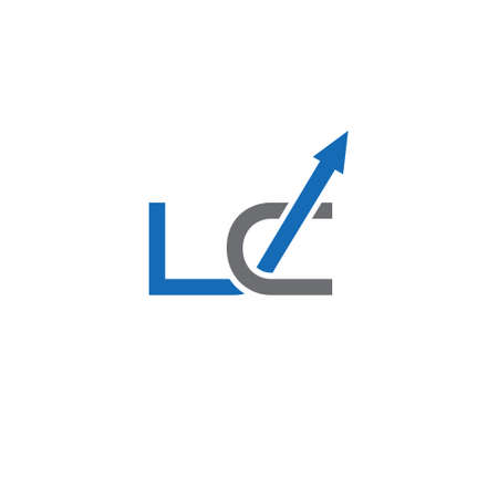 LC letters isolated on white backgroundのイラスト素材