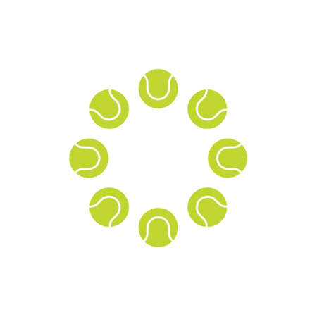 Tennis ball icon isolated on white backgroundのイラスト素材