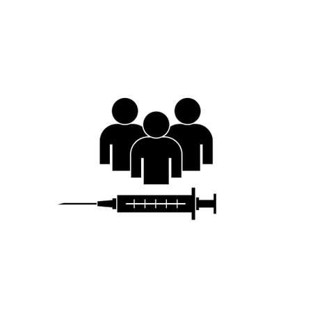 Medical vaccination icon. Medicine vaccine sign isolated on white backgroundのイラスト素材
