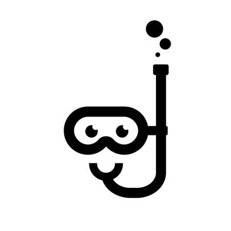 Diving mask icon isolated on white backgroundのイラスト素材