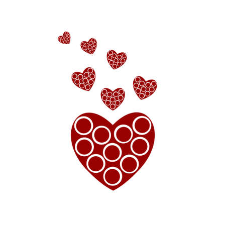 Hearts icon isolated with white backgroundのイラスト素材