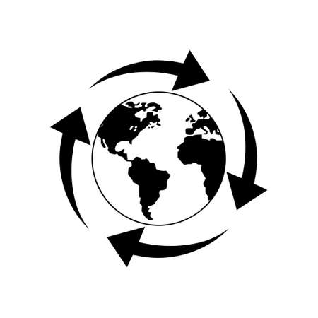 Globe web icon isolated on white backgroundのイラスト素材