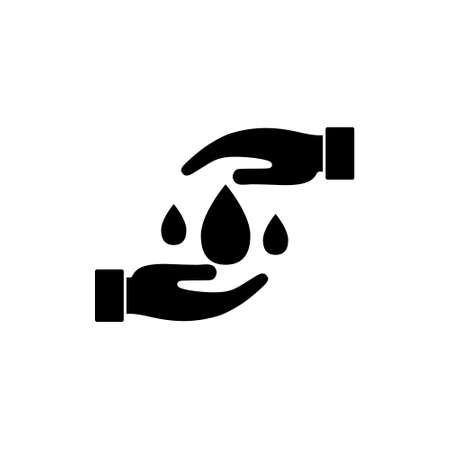 Save water icon isolated on white backgroundのイラスト素材