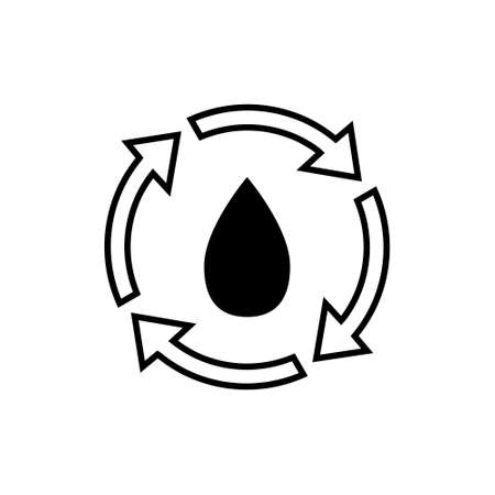 Recycle water icon isolated on white backgroundのイラスト素材