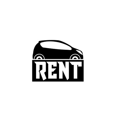 Rent car icon for web design isolated on white backgroundのイラスト素材