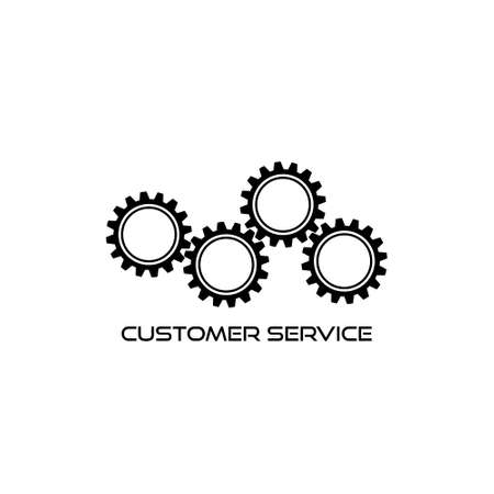 Customer service icon isolated on white backgroundのイラスト素材