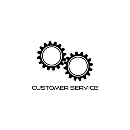 Customer service icon isolated on white backgroundのイラスト素材