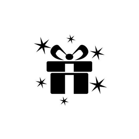 Gift Box Icon isolated on white backgroundのイラスト素材