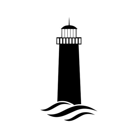 Lighthouse icon isolated on white backgroundのイラスト素材