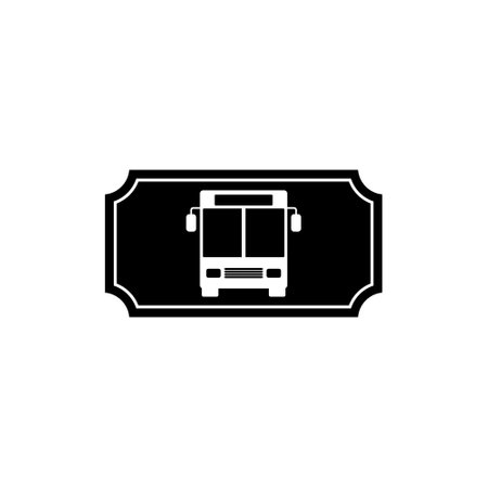 Bus ticket icon isolated on white backgroundのイラスト素材
