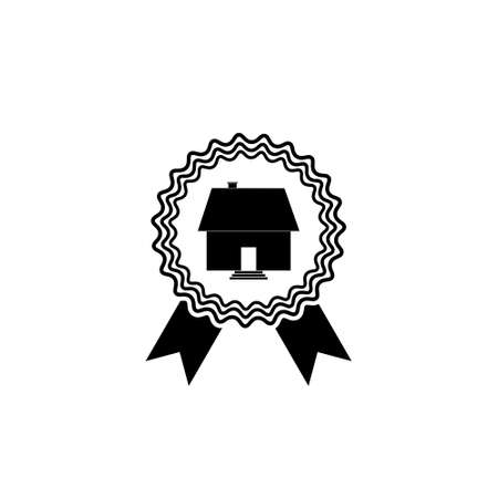 House badge icon isolated on white backgroundのイラスト素材