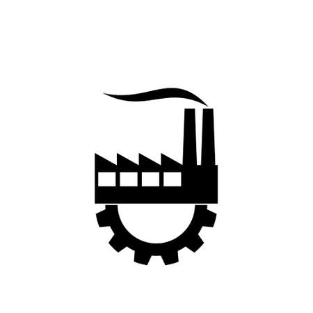 Factory icon isolated on white backgroundのイラスト素材