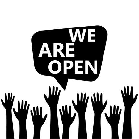 Hello Speech Bubble with hands icon isolated on white backgroundのイラスト素材