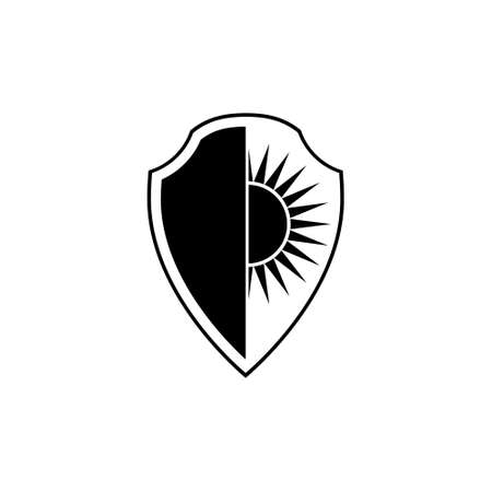 Sun protection icon isolated on white backgroundのイラスト素材