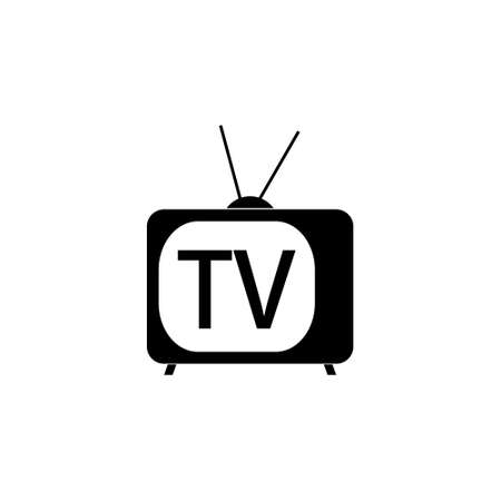 Retro tv icon isolated on white background. Television signのイラスト素材