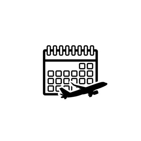 Bus trip date icon. Calendar with bus icon isolated on white backgroundのイラスト素材