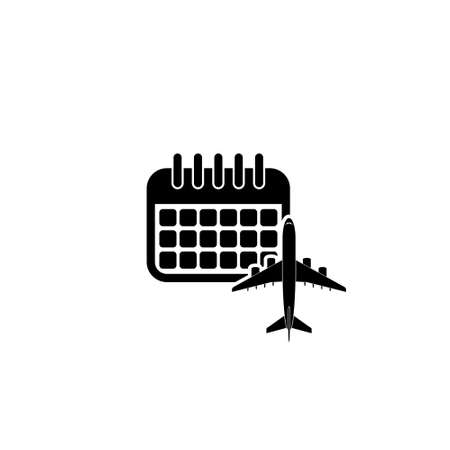 Bus trip date icon. Calendar with bus icon isolated on white backgroundのイラスト素材