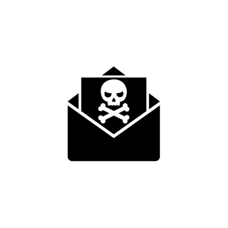 Spam mail message icon isolated on white backgroundのイラスト素材