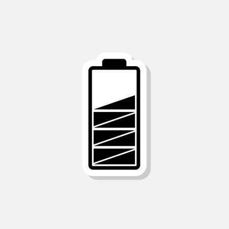 Battery charging status icon stickerのイラスト素材