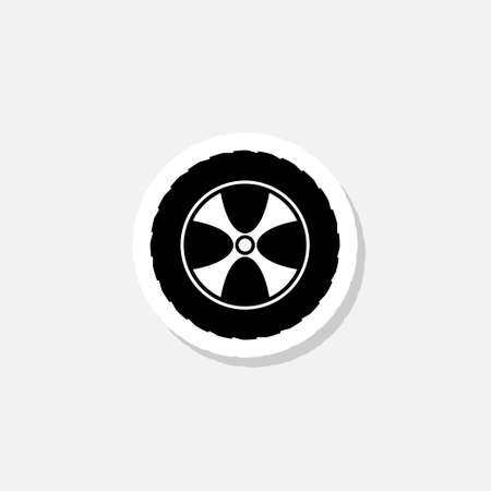 Tires sticker icon isolated on white backgroundのイラスト素材