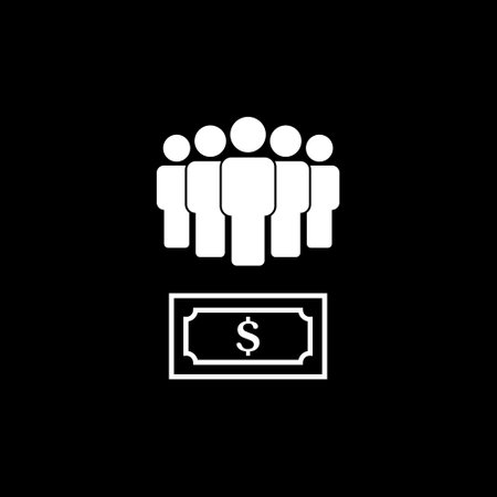 Wage icon isolated on dark backgroundのイラスト素材