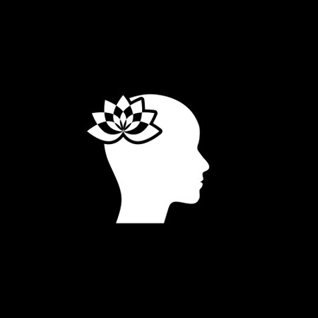 Relaxation icon isolated on dark backgroundのイラスト素材