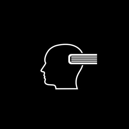 Knowledge icon isolated on dark backgroundのイラスト素材