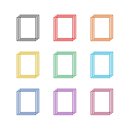 Files icon isolated on white backgroundのイラスト素材