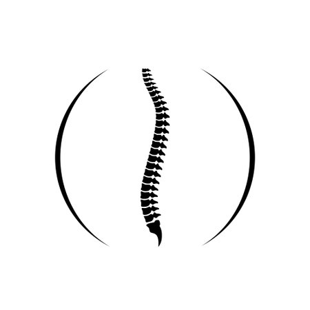 Human spine icon isolated on white backgroundのイラスト素材