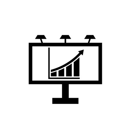 Growth chart icon isolated on white backgroundのイラスト素材