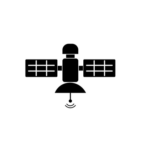 Satellite icon isolated on white backgroundのイラスト素材