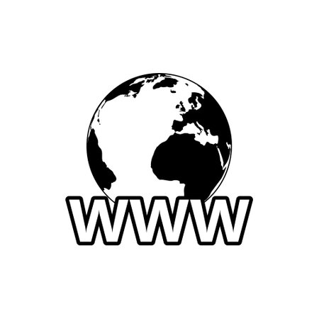 Internet www icon isolated on white backgroundのイラスト素材