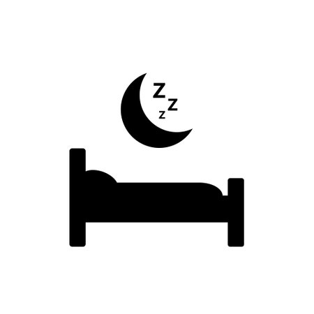 Sleeping icon isolated on white backgroundのイラスト素材
