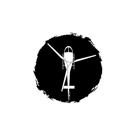 Helicopter icon isolated on white backgroundのイラスト素材