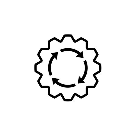 System update icon isolated on white backgroundのイラスト素材