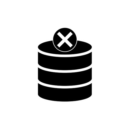 Denied data icon isolated on white backgroundのイラスト素材