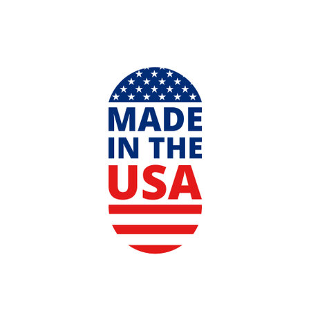 Made in USA sign icon isolated on white backgroundのイラスト素材