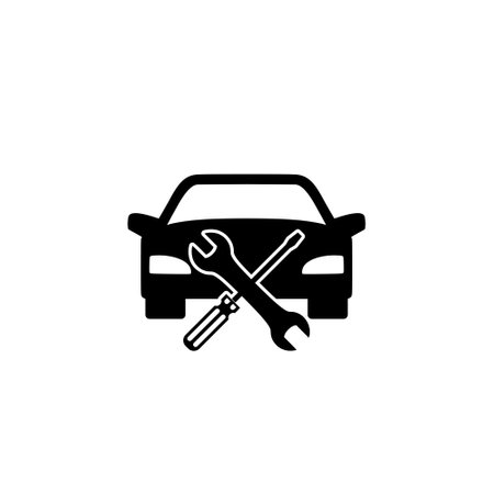 Car repair icon isolated on white backgroundのイラスト素材