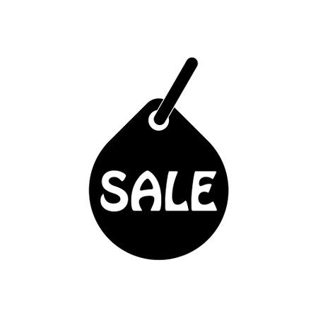 Sale tag icon isolated on white backgroundのイラスト素材