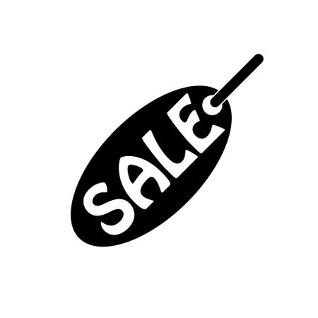 Sale tag icon isolated on white backgroundのイラスト素材