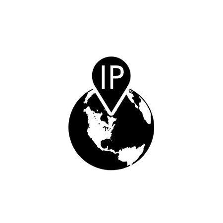 IP icon isolated on white backgroundのイラスト素材