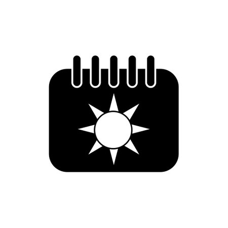 Summer Calendar icon isolated on white backgroundのイラスト素材