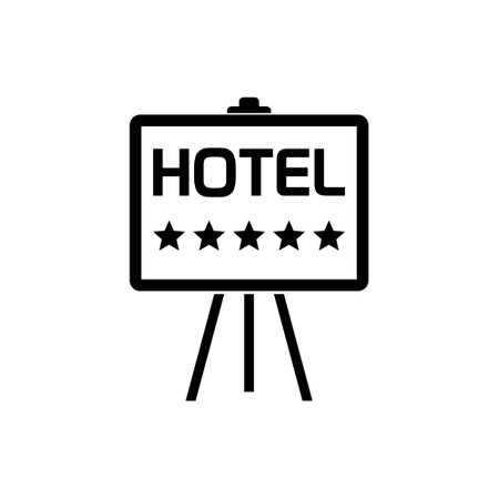 Hotel five stars icon isolated on white backgroundのイラスト素材