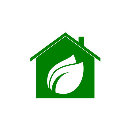 Eco friendly house icon isolated on white backgroundのイラスト素材