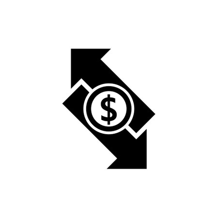 Exchange icon isolated on white backgroundのイラスト素材