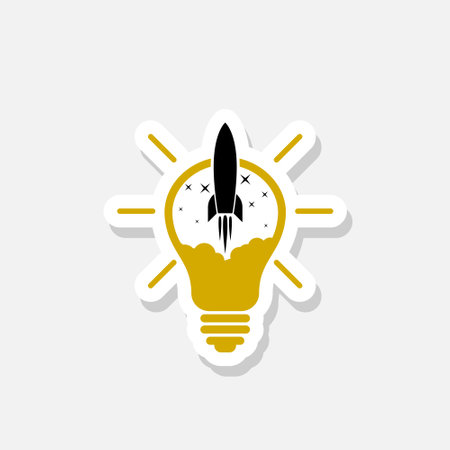Start up icon isolated on gray backgroundのイラスト素材
